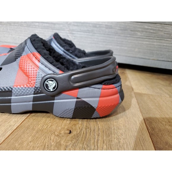 Crocs NewSOLD OUT Classic Lined Holiday Christmas Plaid Clogs Slippers Womens 7 - Picture 5 of 10